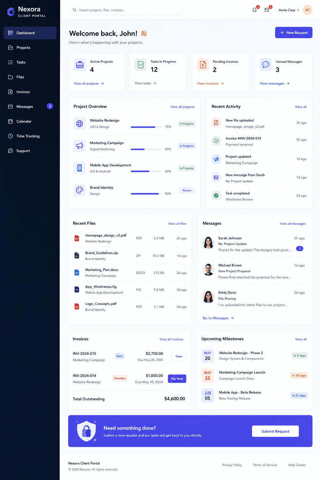 Client Portal Web Application