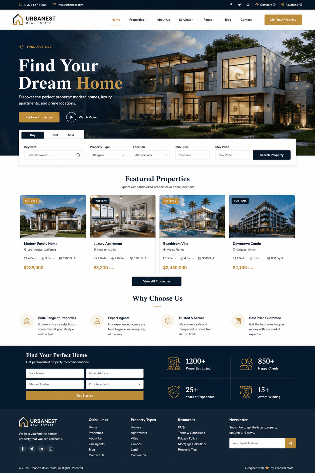Real Estate WordPress Website