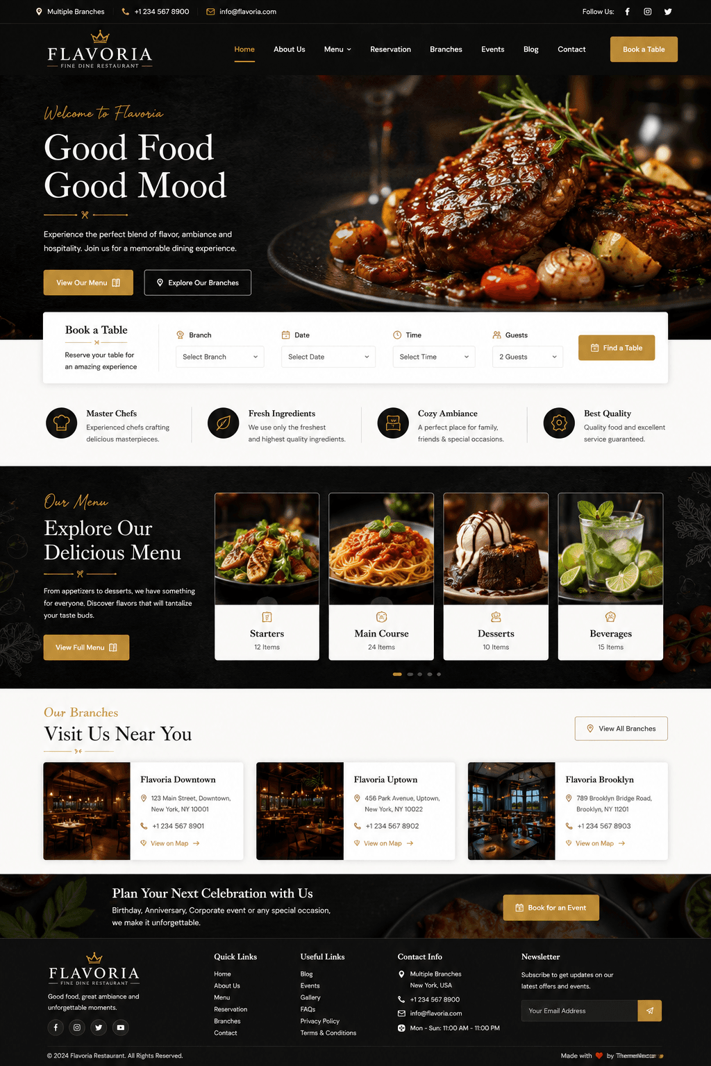 Restaurant WordPress Website